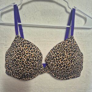 Victoria’s Secret PINK Leopard Print Bra 34D – Mob Wife Aesthetic Push Up